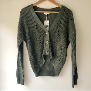 Ultra flirt Cardigan sweater green size XS